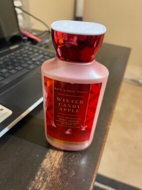 Bath & Body Works Winter Candy Apple Lotion - Pink and Red